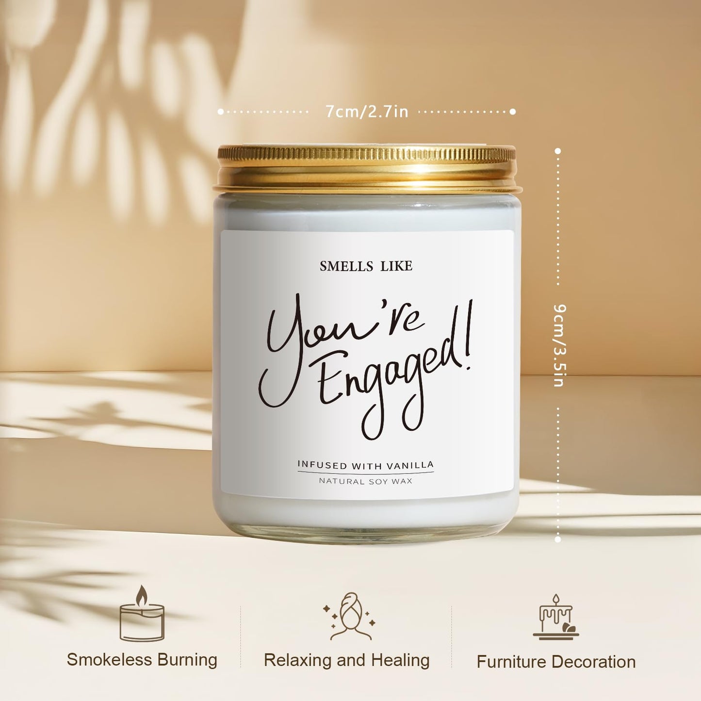 Engagement Gifts for Couples - Vanilla Scented Candles | Best Engaged Gift
