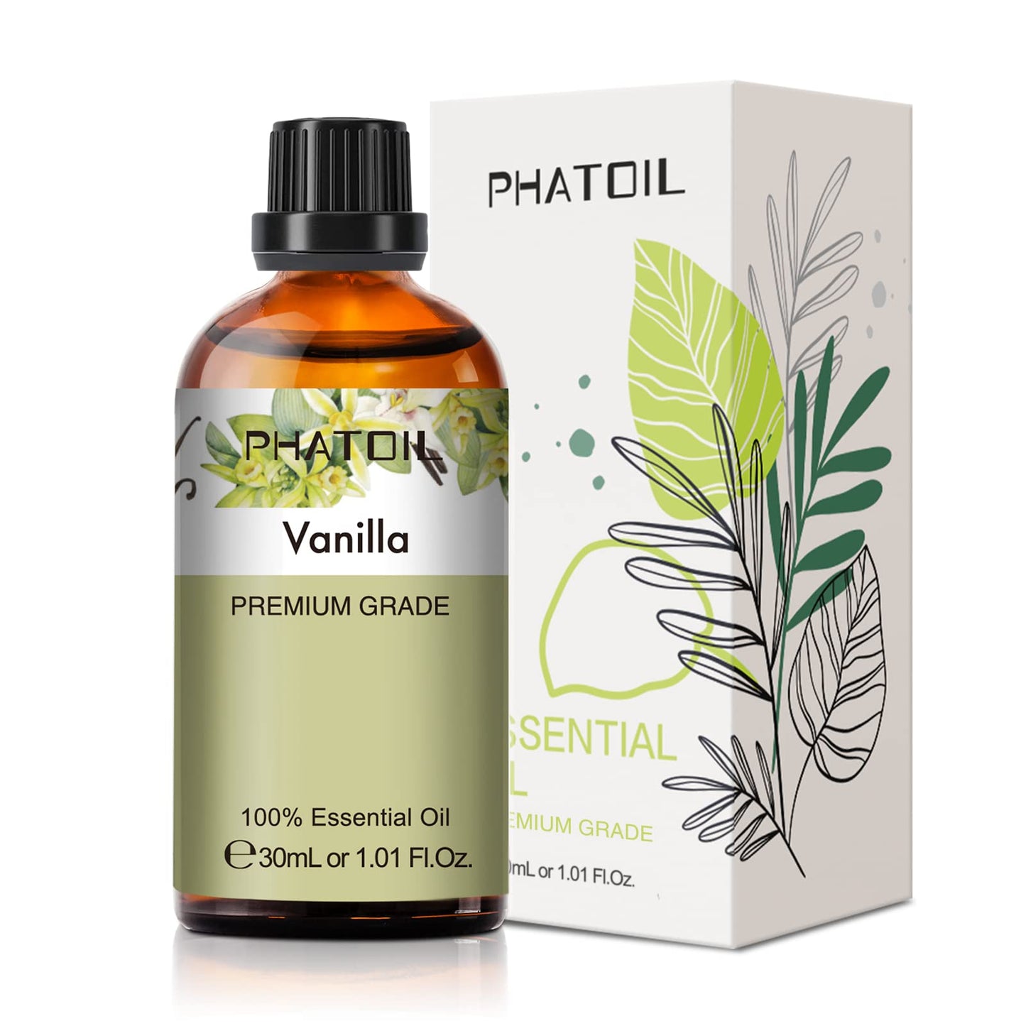 Vanilla Essential Oil 30ml | PHATOIL Pure Essential Oil Singles for Diffusers