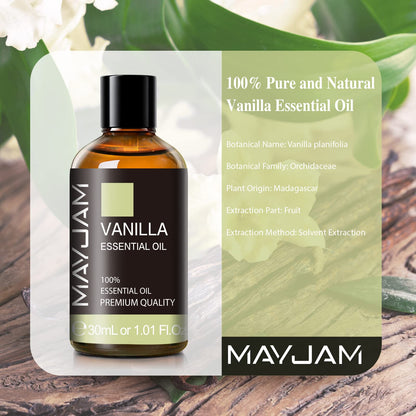 Vanilla Essential Oil 30ml – MAYJAM Premium Vanilla for Aromatherapy