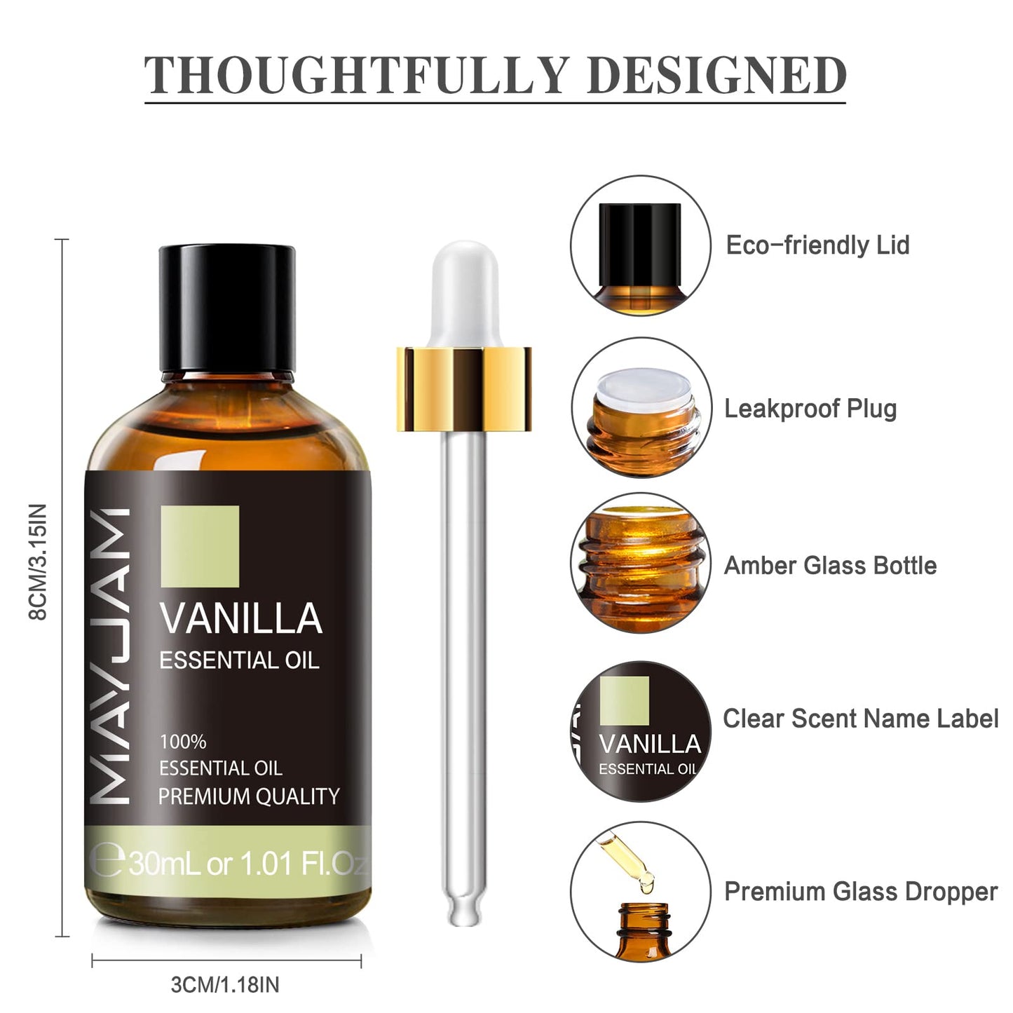 Vanilla Essential Oil 30ml – MAYJAM Premium Vanilla for Aromatherapy