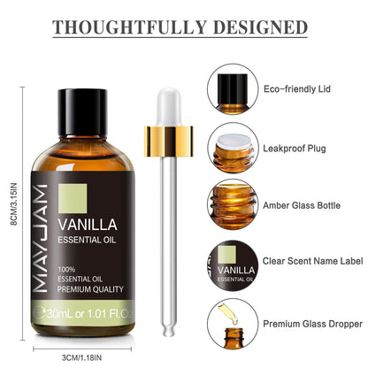 Vanilla Essential Oil 30ml – MAYJAM Premium Vanilla for Aromatherapy