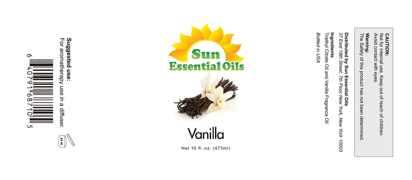 Vanilla Essential Oil 16 oz – Diffuser, Skin, Hair & DIY | Sun Essential Oils