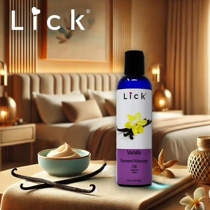 Vanilla Flavored Massage Oil for Therapy – Aromatherapy, Vitamin E, Almond Oil 4 oz