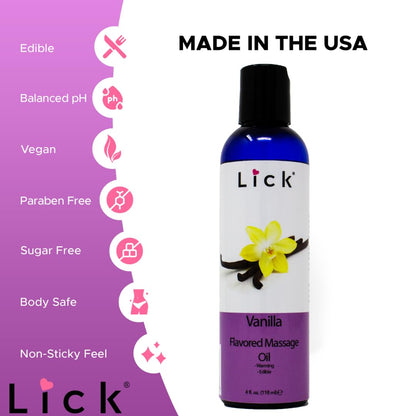 Vanilla Flavored Massage Oil for Therapy – Aromatherapy, Vitamin E, Almond Oil 4 oz