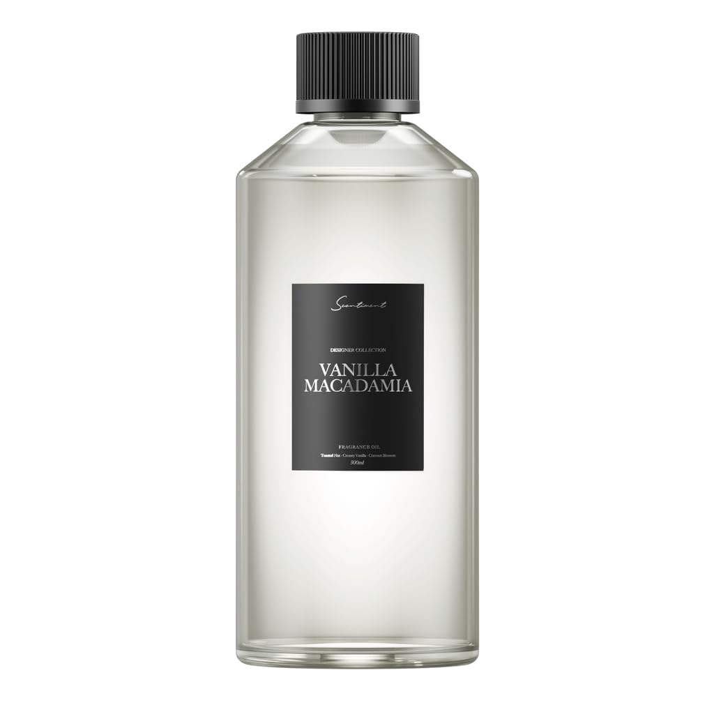 Scentiment Diffuser Oil - Vanilla Macadamia Fruit | Home Aromatherapy Fragrance Oil (500ml)