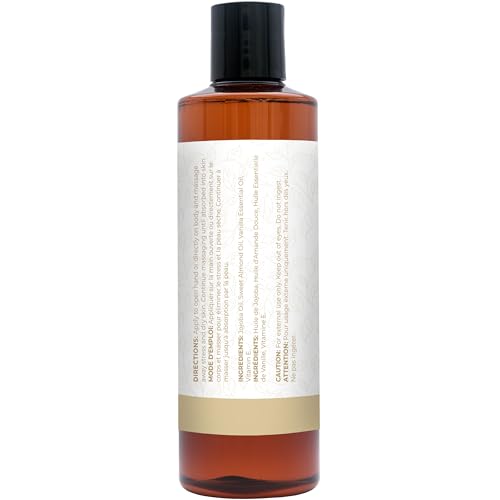Vanilla Massage Oil for Massage, Body Massage Lotion | Jojoba, Sweet Almond Oil, Vitamin E