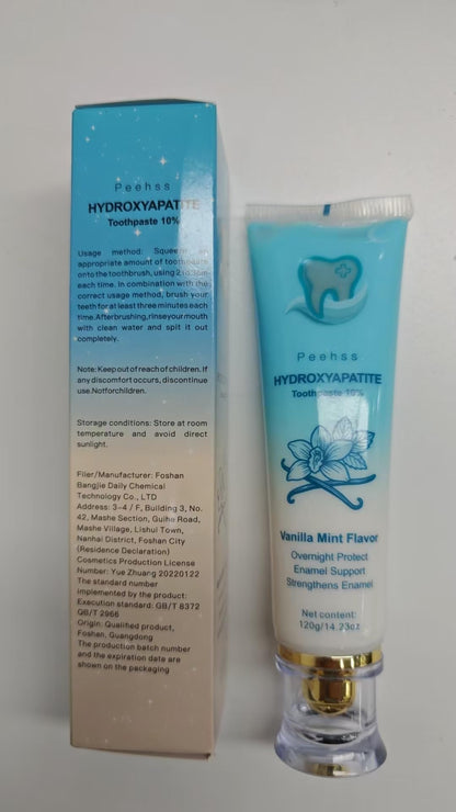 Hydroxyapatite 10% Toothpaste with Niacinamide – Enamel Repair & Gum Care (Fluoride-Free)