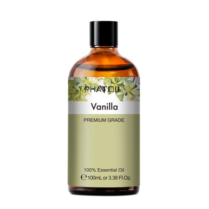 PHATOIL Vanilla Essential Oil 100ML (3.38oz) – Pure Aromatherapy for Diffusers, Candles