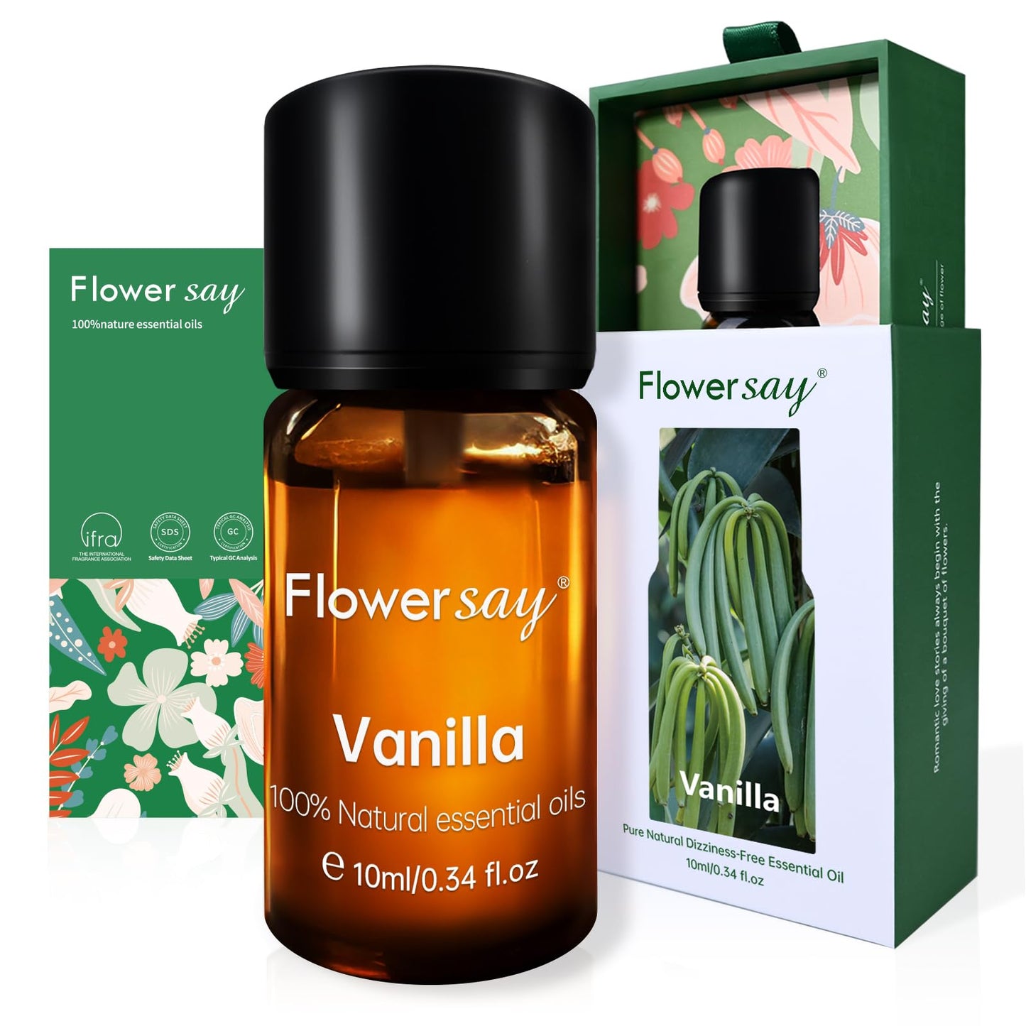Vanilla Essential Oil 100% Pure, Natural Oleoresin – Sweet Aromatherapy Scent for Diffuser, Massage, Skincare, DIY, Relaxation – 10ml