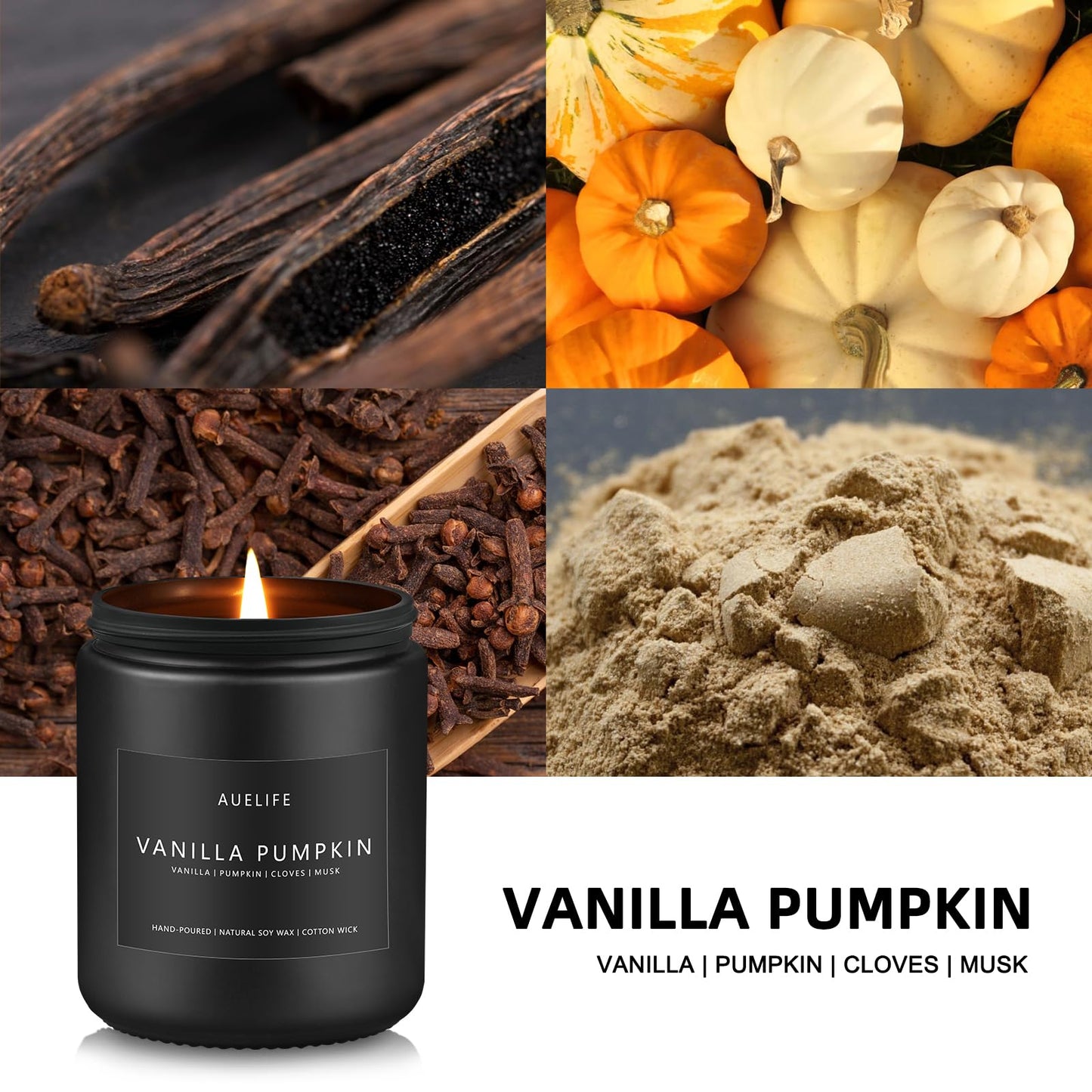 Fall Candle | Vanilla Pumpkin Scented Candle – 7 oz | Autumn Aromatherapy Gifts