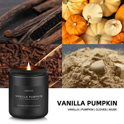 Fall Candle | Vanilla Pumpkin Scented Candle – 7 oz | Autumn Aromatherapy Gifts