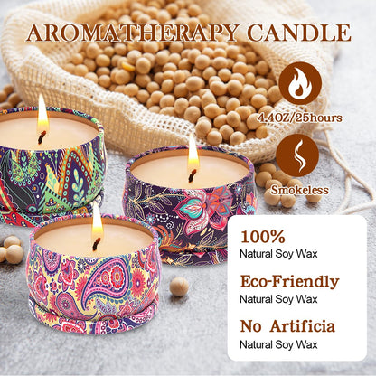 3 Pack Home Scented Candles – Lavender, Vanilla & Rose | 2.5 oz Soy