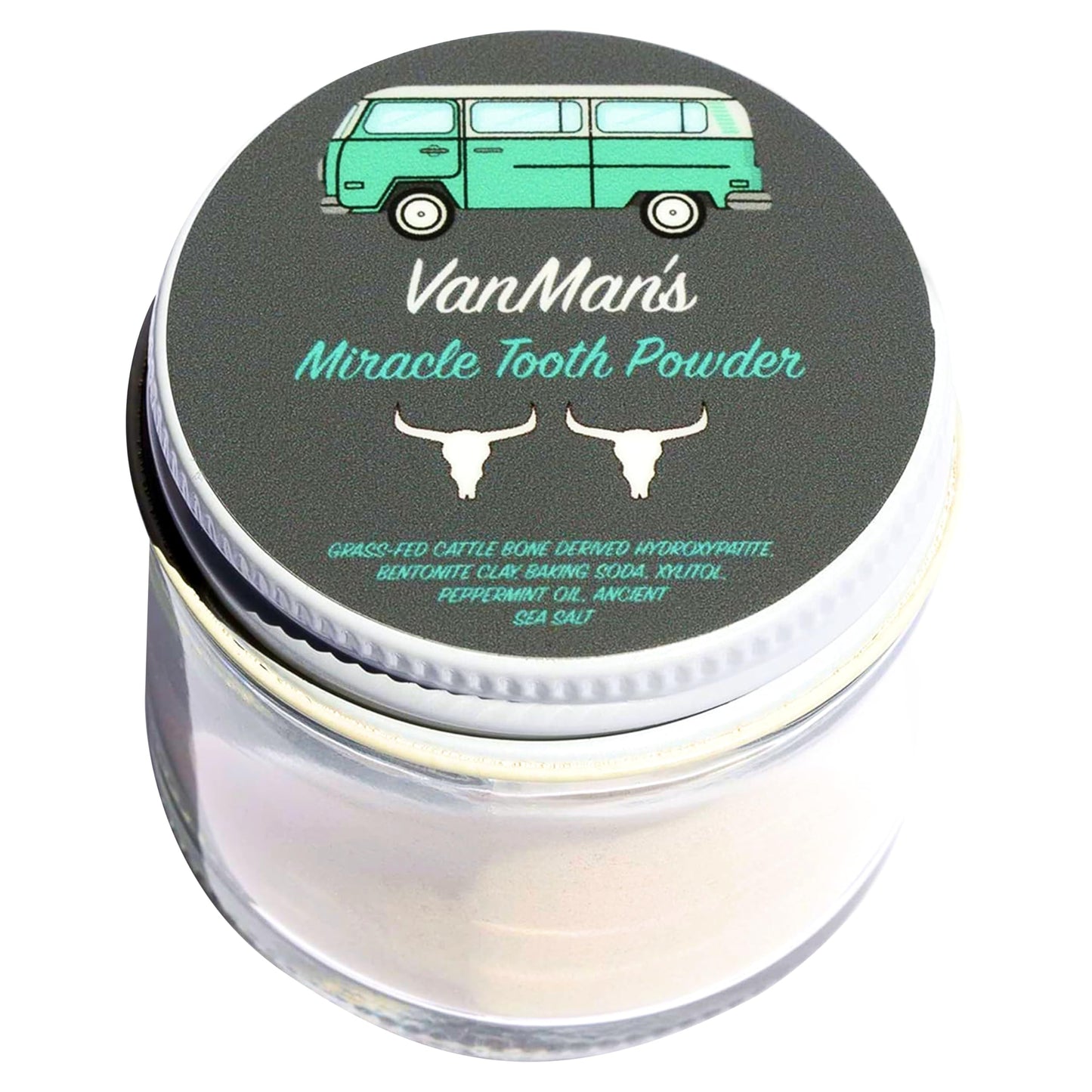 Vanman’s Mint and Bone Tooth Powder – Remineralizing Tooth Powder 2.2 oz