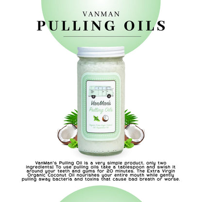 Vanman's Oil Pulling Oil for Teeth and Gums — Organic Coconut & Peppermint