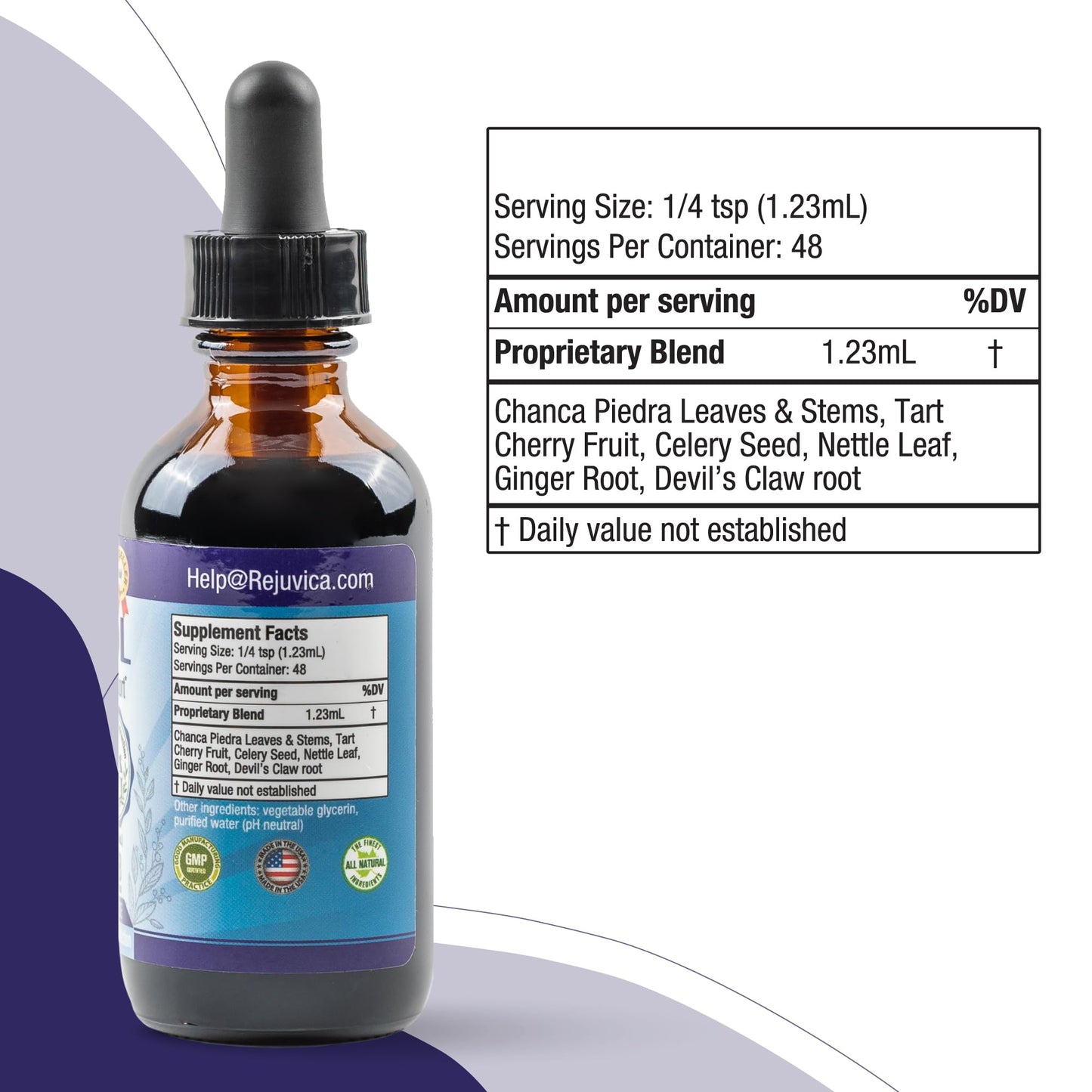 Varicol Uric Acid Support Liquid Drops – Tart Cherry, Ginger & Chanca Piedra – Vegan, Sugar-Free (2 oz)