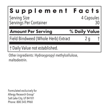 VascuStatin Formula with Convolvulus arvensis Extract - 120 Count | Allergy Research Group