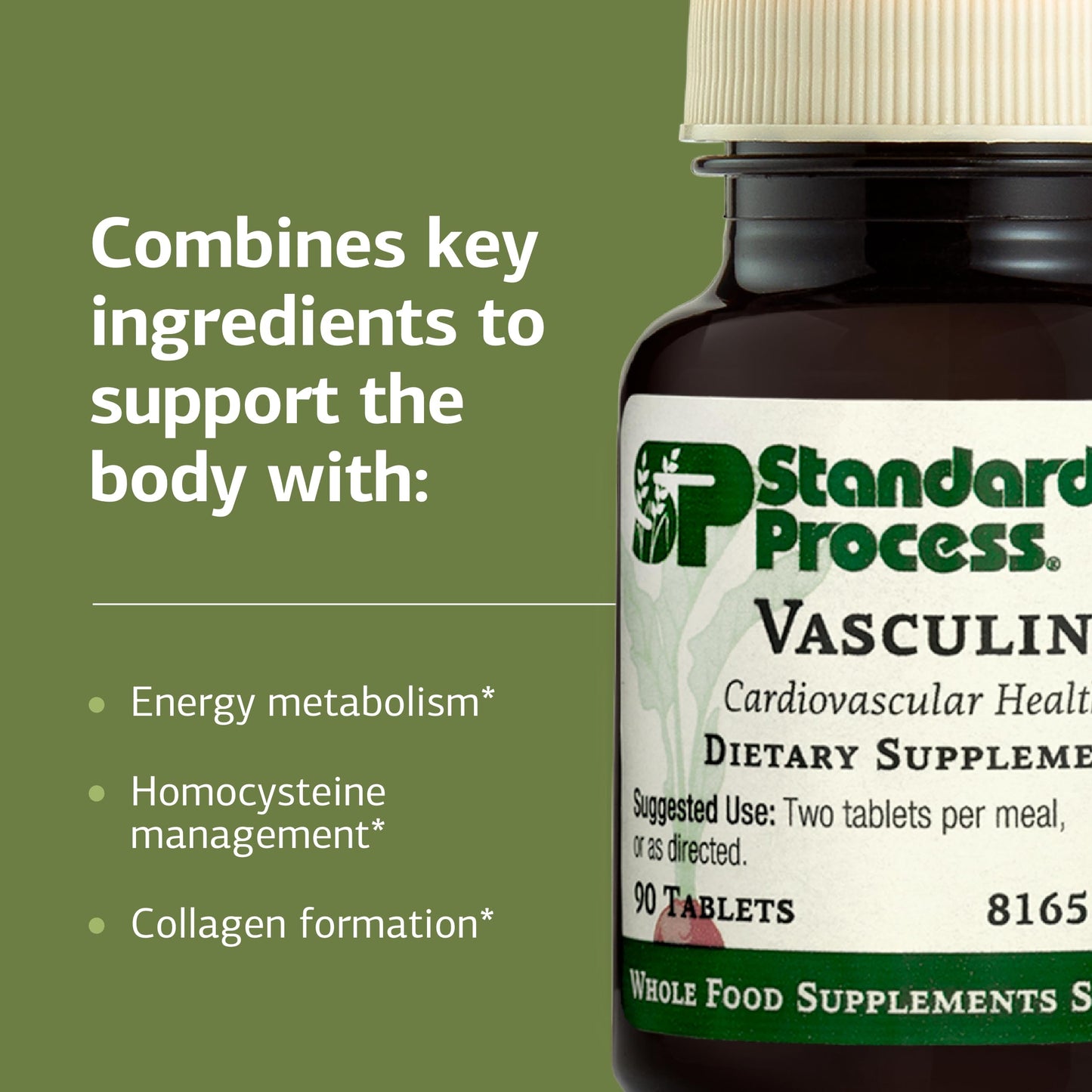 Standard Process Vasculin – Cardiovascular & Heart Health Support (90 Tablets)