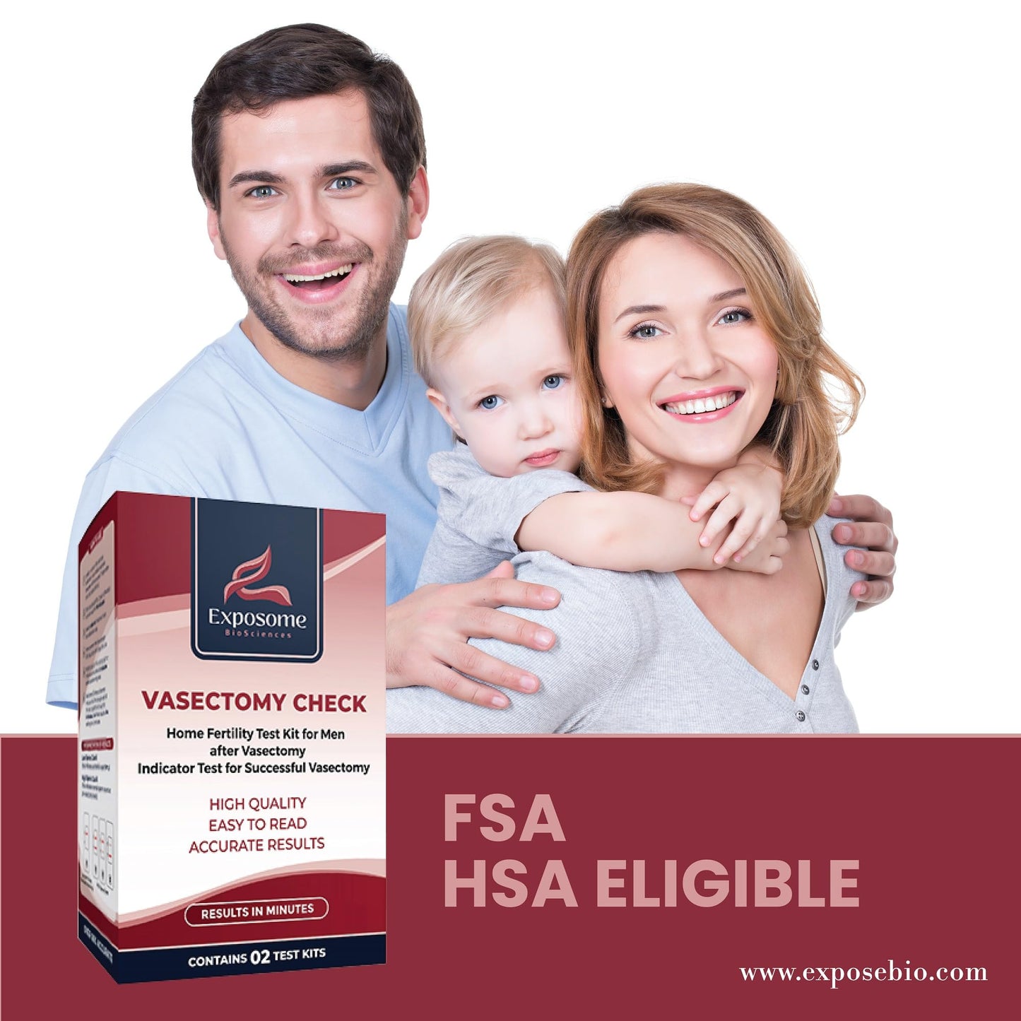 Vasectomy Home Test Kit. (Contains 2 Tests) FSA - HSA Eligible