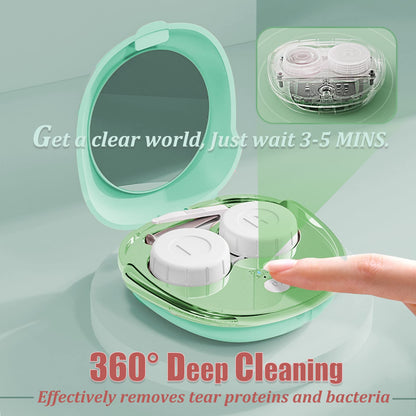 Vastsoon Portable Ultrasonic Contact Lens Cleaner with USB Charger – Soak Case Kit