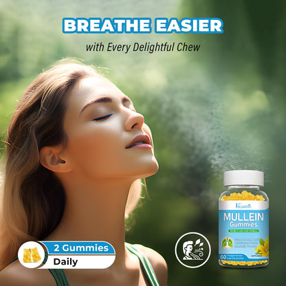 Vazatisi Mullein Gummies – Lung Detox, Pineapple Flavor, 120 Cts