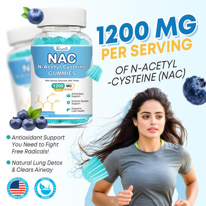 Vazatisi NAC Gummies – 600 mg NAC, Milk Thistle, Selenium, B6, B12 | 120 ct