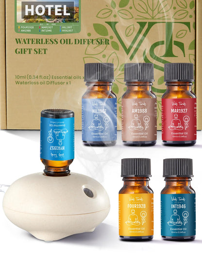 VEDA TINDA SCENT: Waterless Diffuser with Hotel Essential Oils – Luxury Home Fragrances