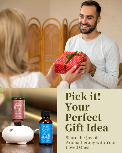 VEDA TINDA SCENT Hotel Diffuser Oil with Waterless Diffuser – Floral Gift Set (2x30ml)