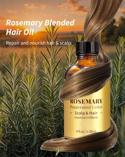 VEDA TINDA SCENT Rosemary Oil for Hair Growth — Scalp Nourishment & Strengthening, 4 oz