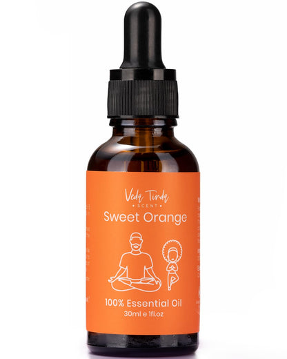 VEDA TINDA SCENT Sweet Orange Essential Oil – 100% Pure & Organic, 30 ml
