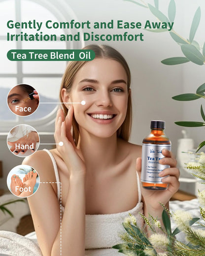 VTS Tea Tree Oil for Skin, Hair, Nails & Toenails — 4 Oz | VEDA TINDA SCENT