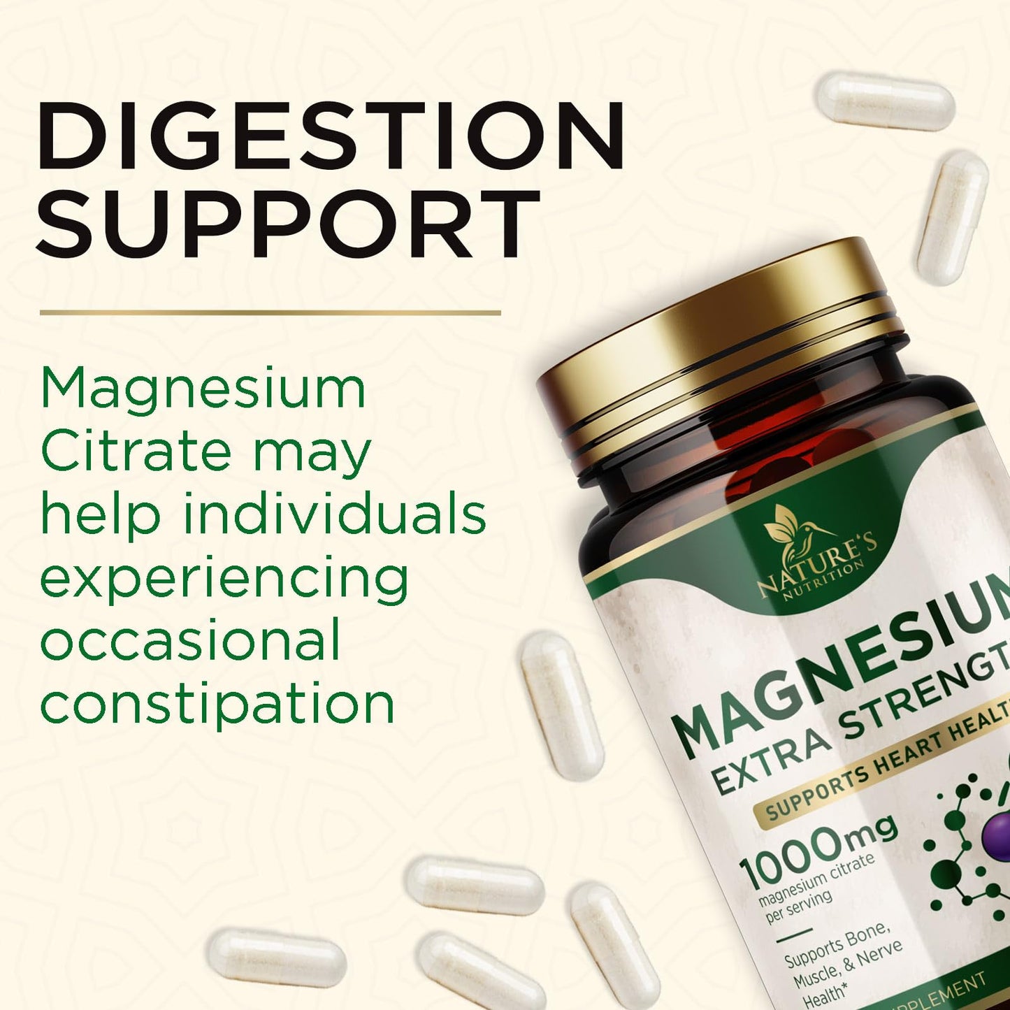 Magnesium Mineral Supplement 1000 mg – High Potency Citrate (120 Capsules)