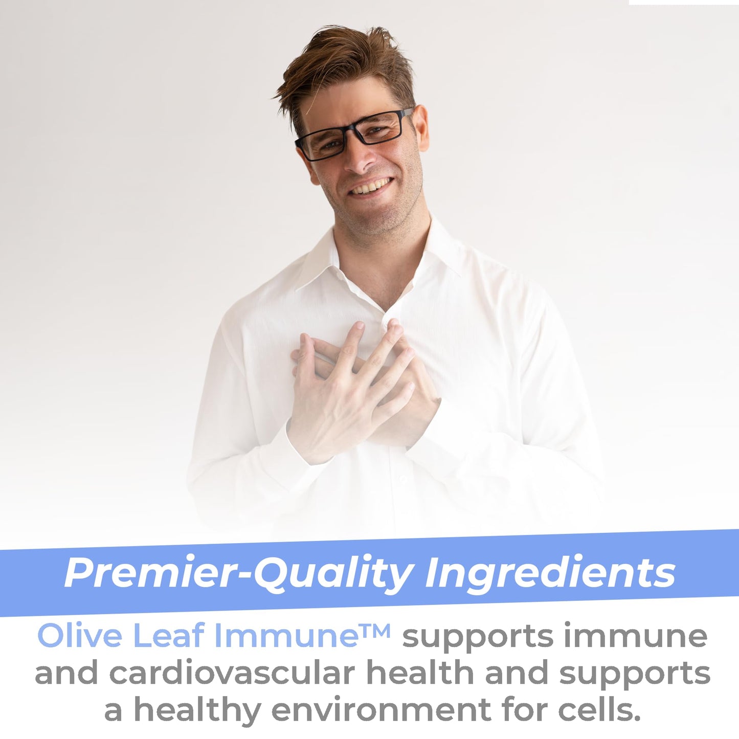 Premier Olive Leaf Immune – Olive Leaf Extract Capsules | Immune & Heart Health Support (60 Vegetarian Capsules)
