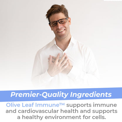 Premier Olive Leaf Immune – Olive Leaf Extract Capsules | Immune & Heart Health Support (60 Vegetarian Capsules)