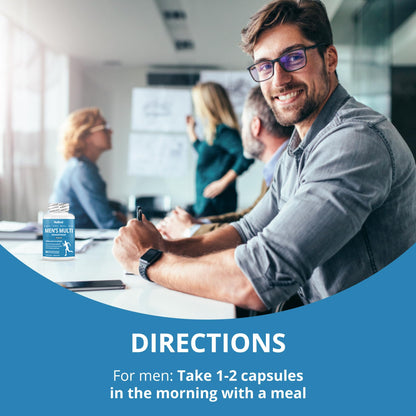 Multivitamin for Men – 38 Nutrients, 60 Vegan Capsules, 1 Month Supply