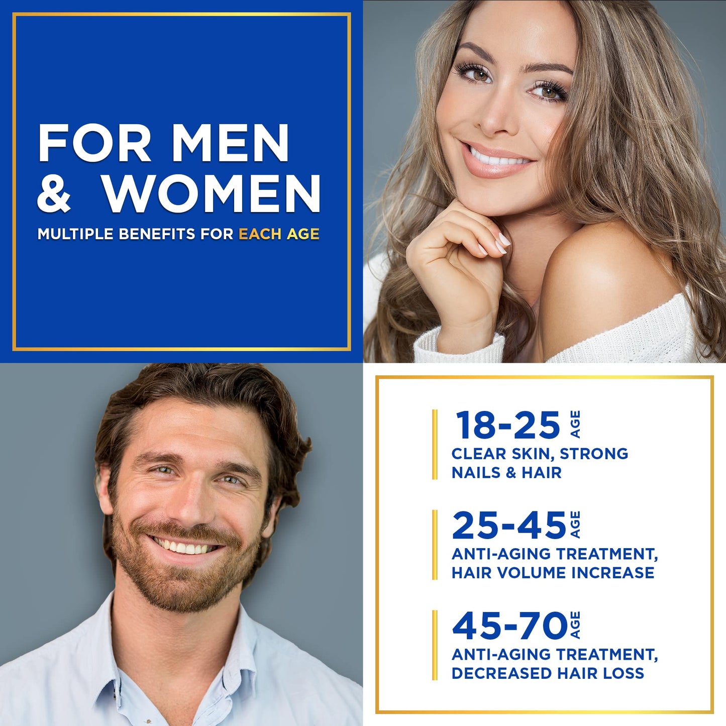 Vegan Collagen Supplements for Women & Men – One Daily Tablet with Vitamin C & Biotin