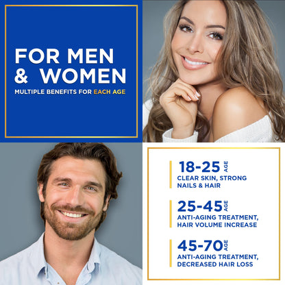 Vegan Collagen Supplements for Women & Men – One Daily Tablet with Vitamin C & Biotin