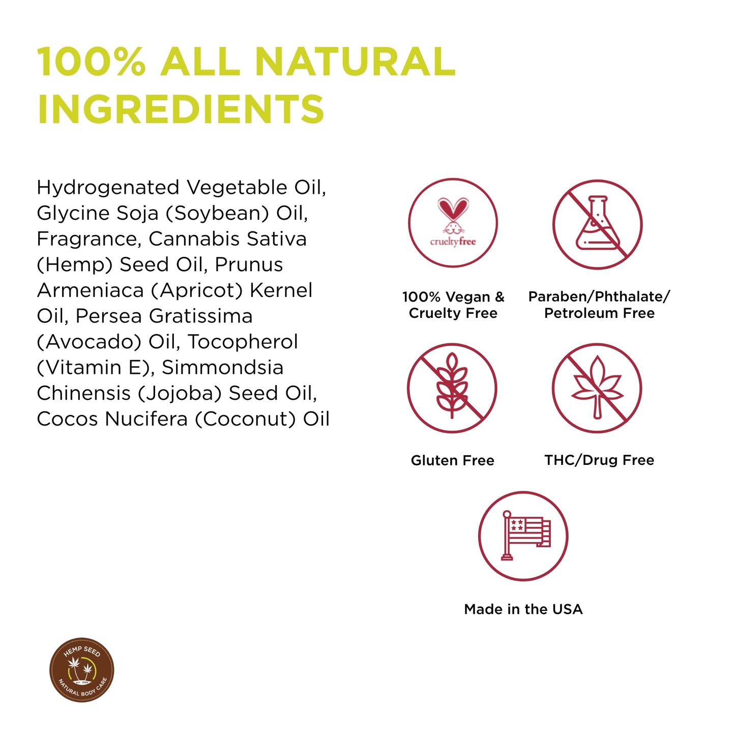 Hemp Seed 3-in-1 Massage Candle – Nag Champa, 6 oz | Vegan & Cruelty-Free