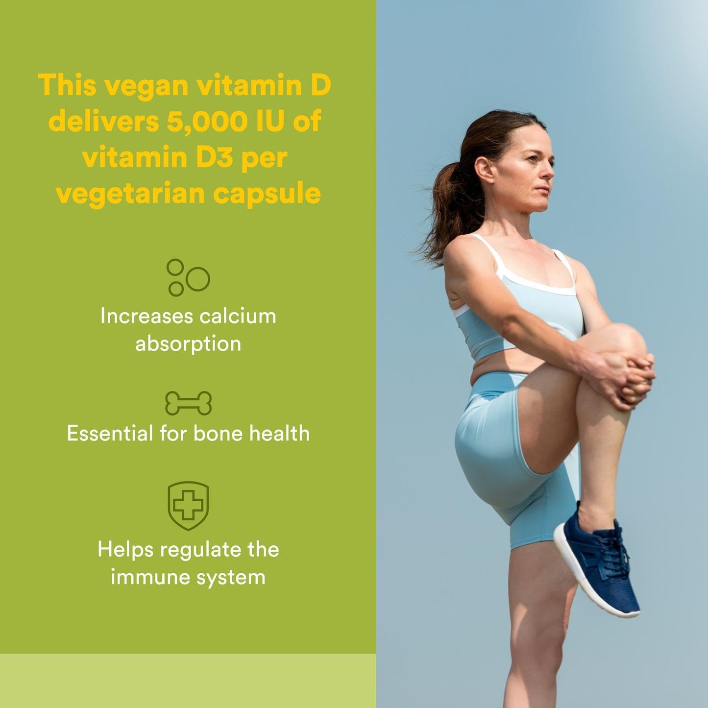 Natural Factors Whole Earth & Sea Vitamin D3 5,000 IU (125 mcg) – Vegan Bioenhanced, 60 Capsules