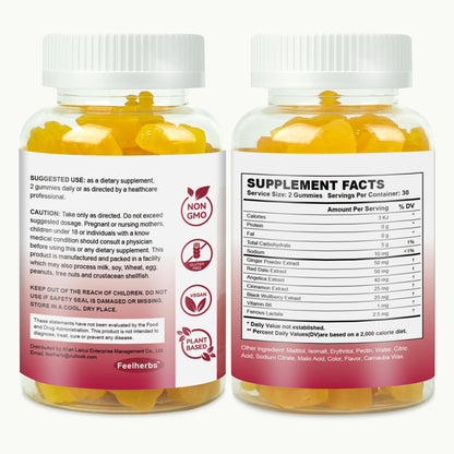 Womb Gummies for Women – Fertility Support, Pineapple Balance, Vegan & Gluten-Free (60 Count)