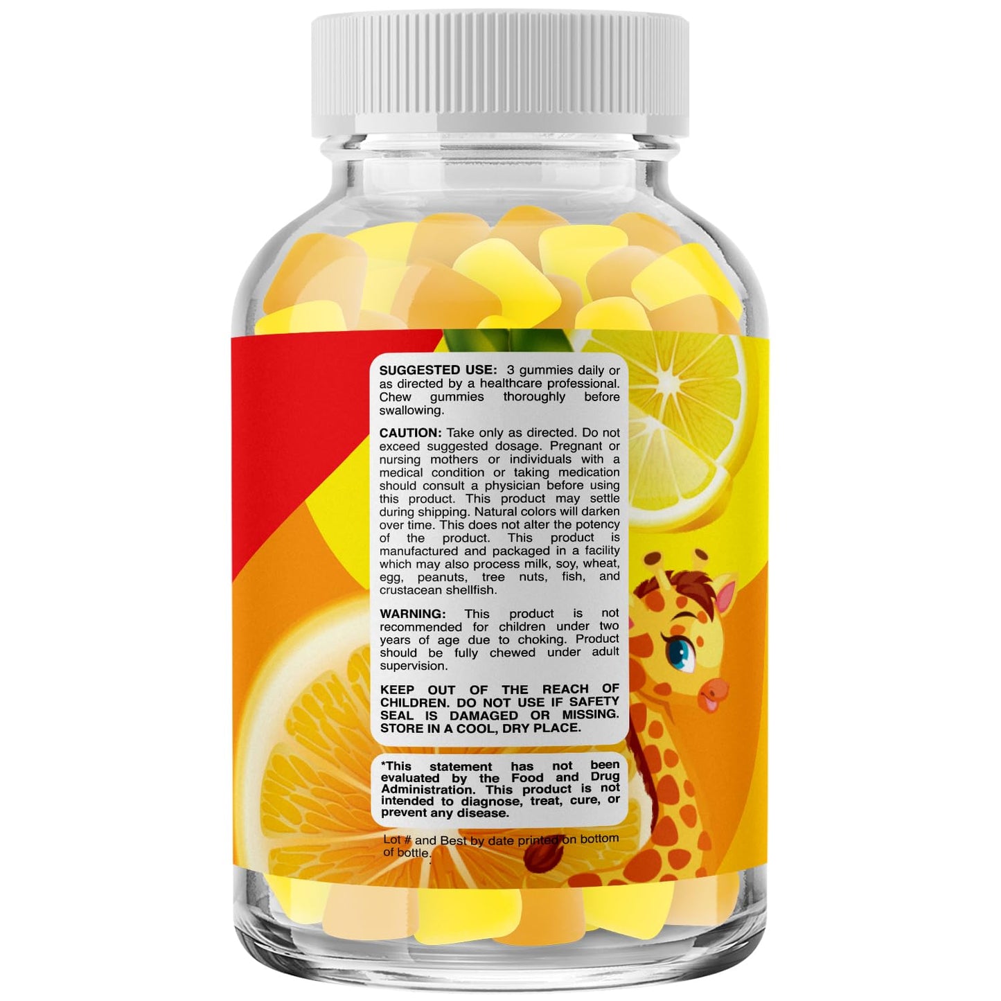Kids Omega DHA Gummies - Fatty Acids Omega 3 6 9 with Vitamin C for Brain, Immunity & Vision - Nutritional DHA for Kids for Healthy Nervous System & Focus Support - Fish Free & Vegan - 60 Chews