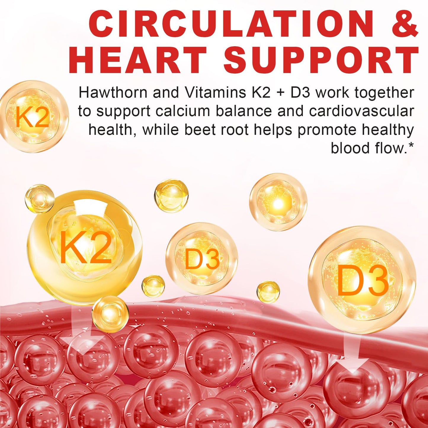 Cayenne Pepper Drops with Hawthorn Berry, Vitamin K2 D3, Beetroot & Turmeric | Vegan Health Supplement 60ml