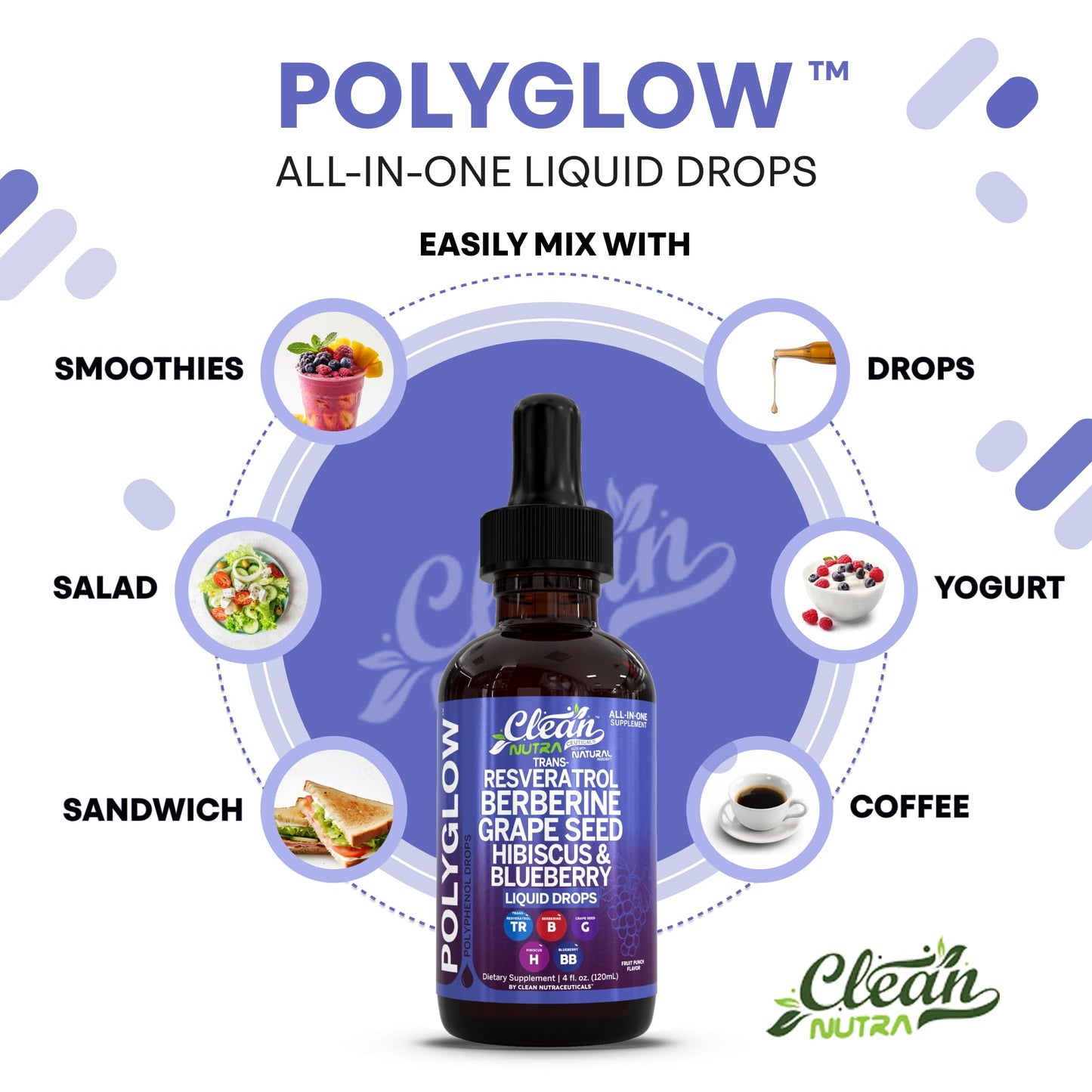 Oxibloom Liquid Drops – Resveratrol, Berberine & Grape Seed (120ml)