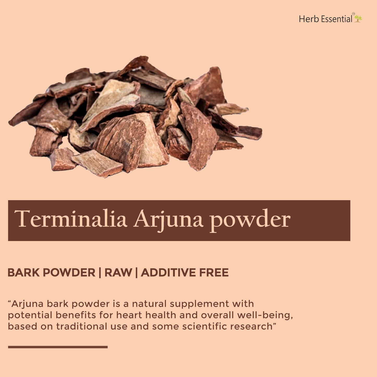 Herb Essential Arjuna Powder 2x100g – Terminalia Arjuna Bark, Vegan, GMP Certified