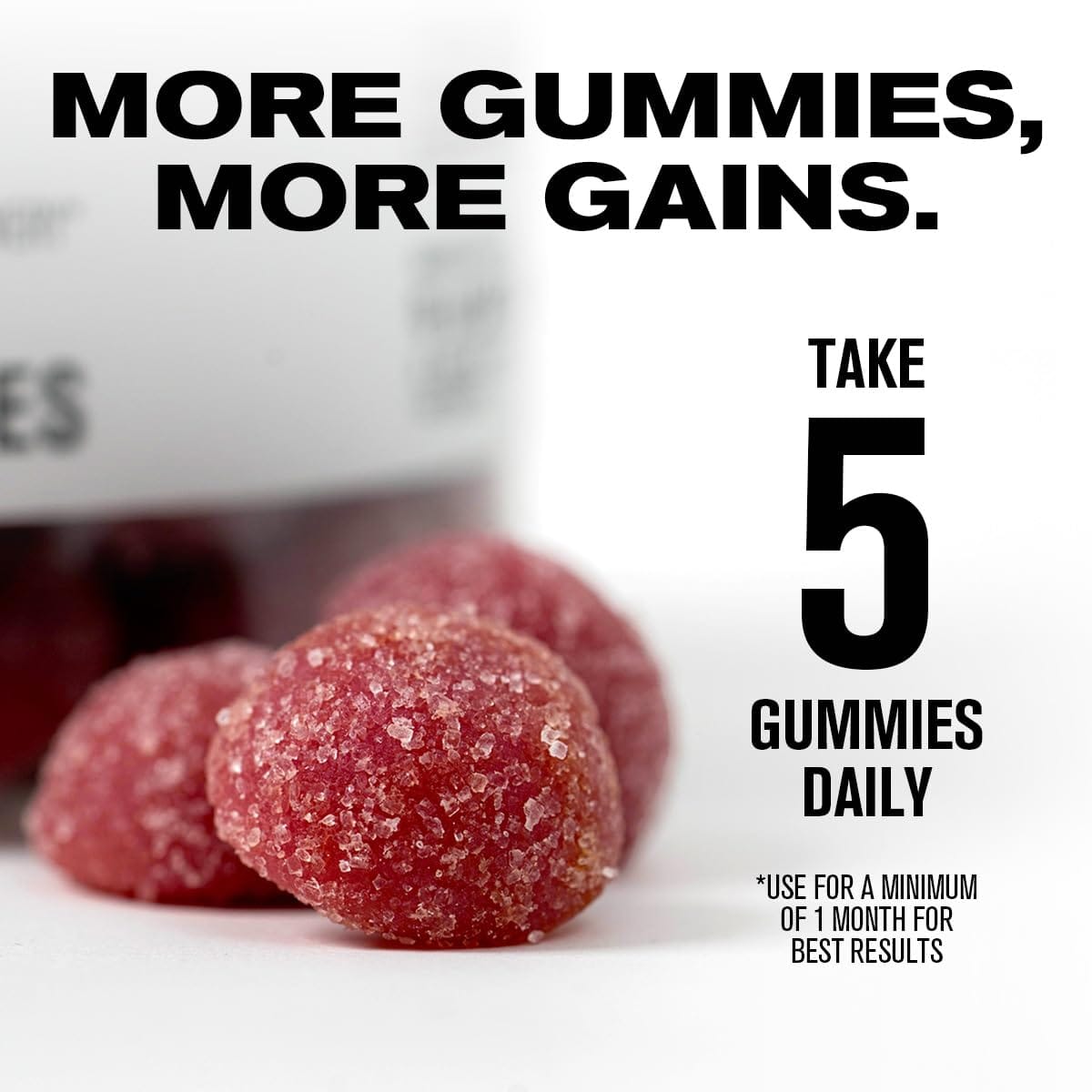 Jacked Factory Creatine Gummies – 5g Daily Dose (1g per Gummy) – Vegan, Third-Party Tested, 150 Gummies, Blue Raspberry