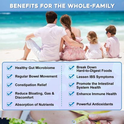 Probiotics for Women & Men - 100 Billion CFU 3-in-1 Digestive Enzymes & Prebiotics | Immune Support