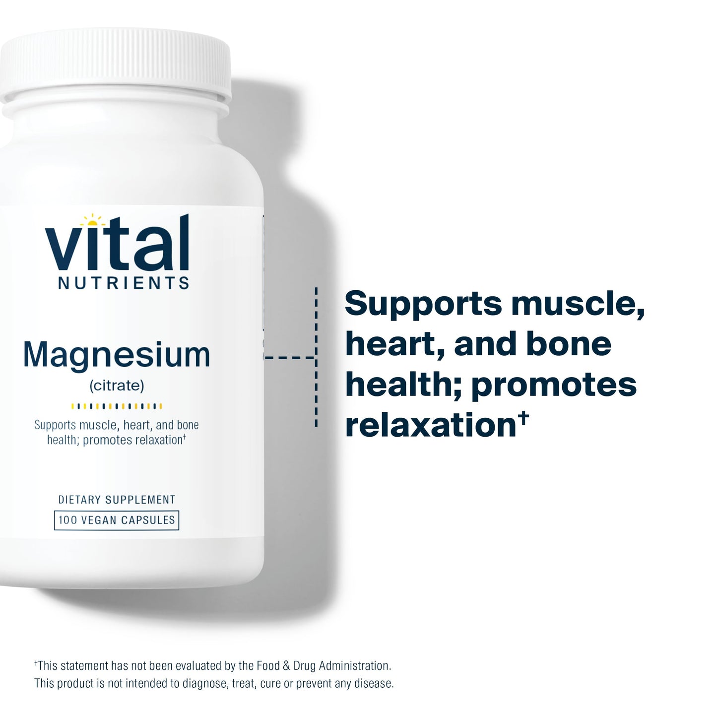 Vital Nutrients Magnesium Citrate 150mg – Supports Sleep, Relaxation & Health | Vegan, Gluten & Dairy Free | 100 Capsules