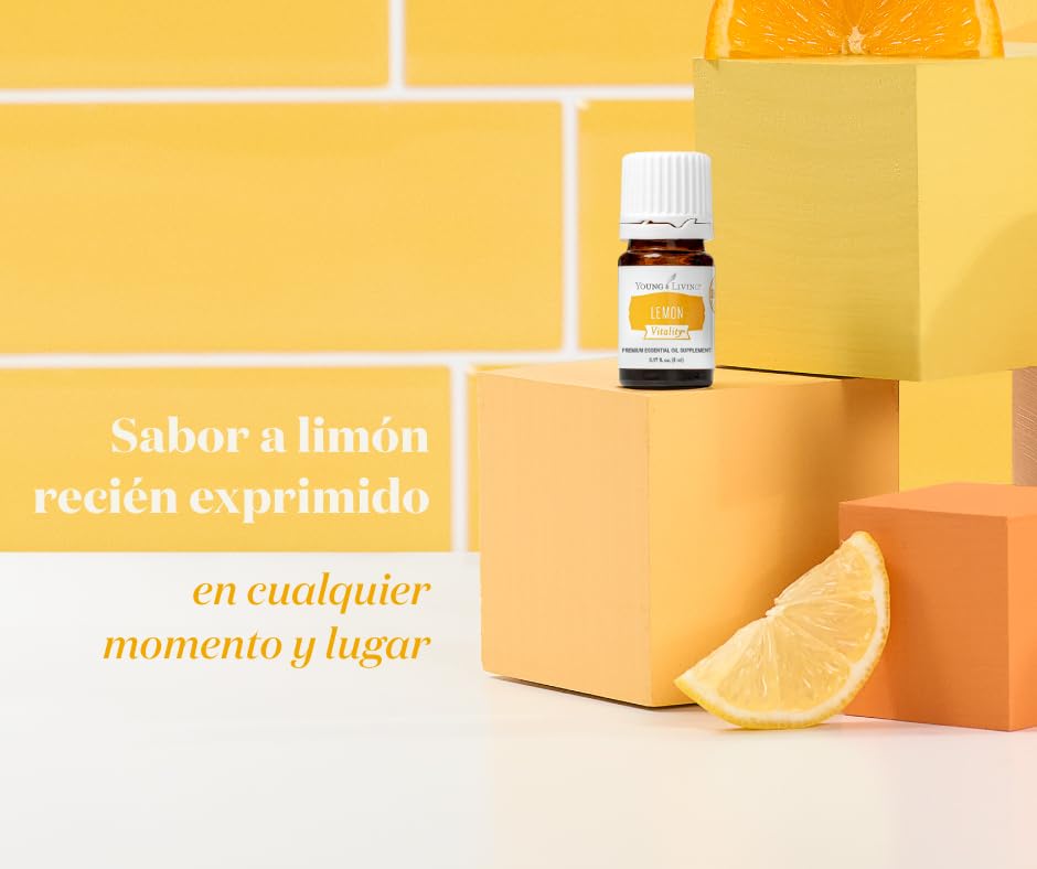 Young Living Vitality Lemon Essential Oil 5ml – 100% Pure Citrus for Cooking & Beverages