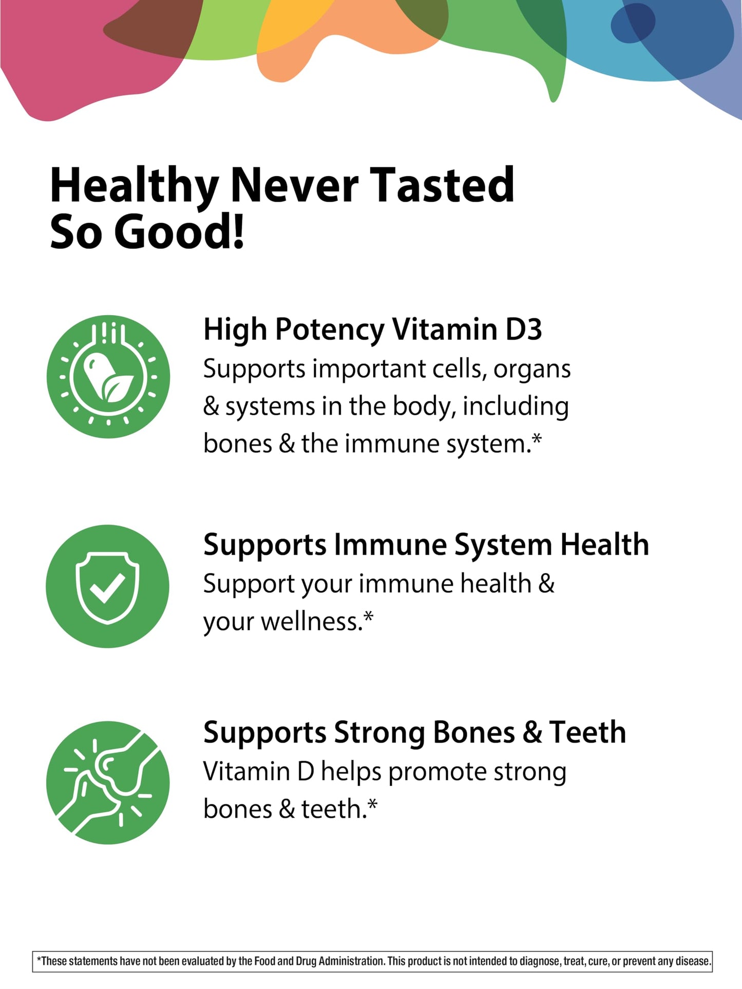 Rainbow Light Vitamin D3 Gummies 2000 IU – Immune Health & Strong Bones