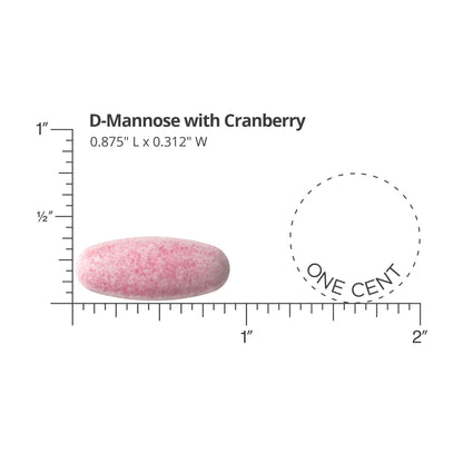 DOCTORS' PREFERRED D-Mannose 1300 MG with Cranberry 500 MG Supplement - Premium Formula (90 Vegan Tablets)