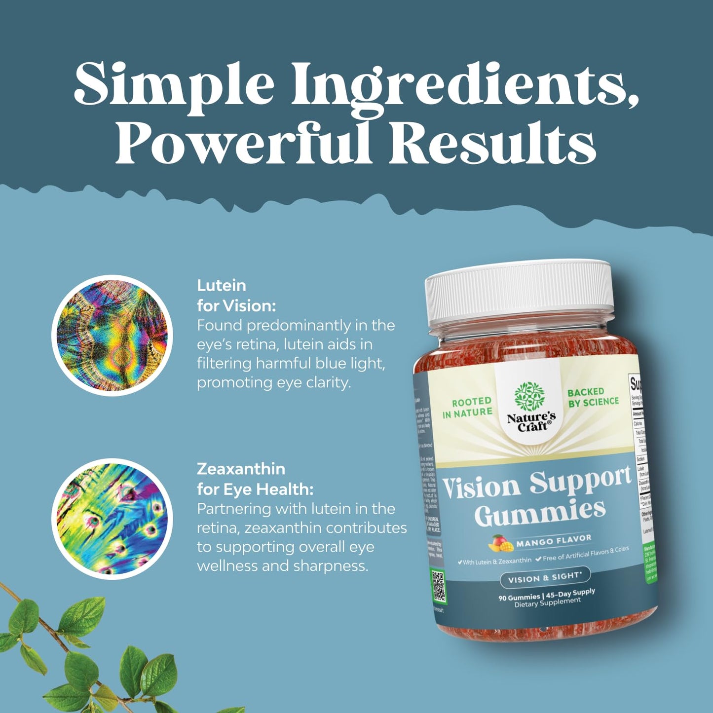 Zeaxanthin + Lutein Gummies for Adults – Vision Support & Blue Light Protection